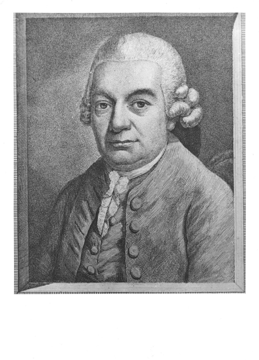 Porträtt av Carl Philipp Emanuel Bach (1714-88) av German School