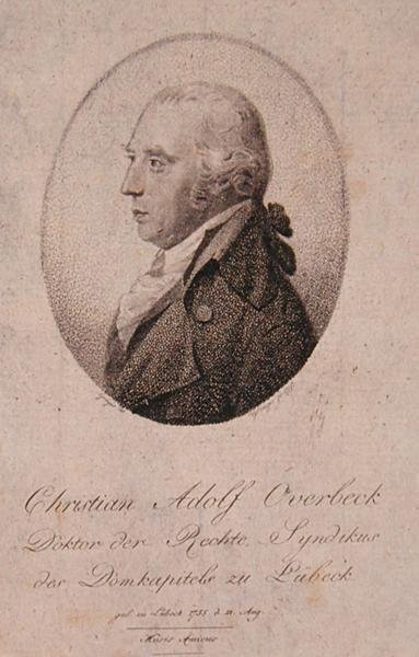 Porträtt av Christian Adolf Overbeck (1755-1821) (gravyr) av German School