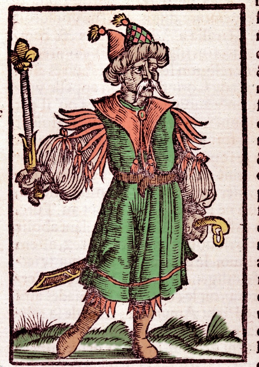 Porträtt av Djingis Khan (Temudjin av German School