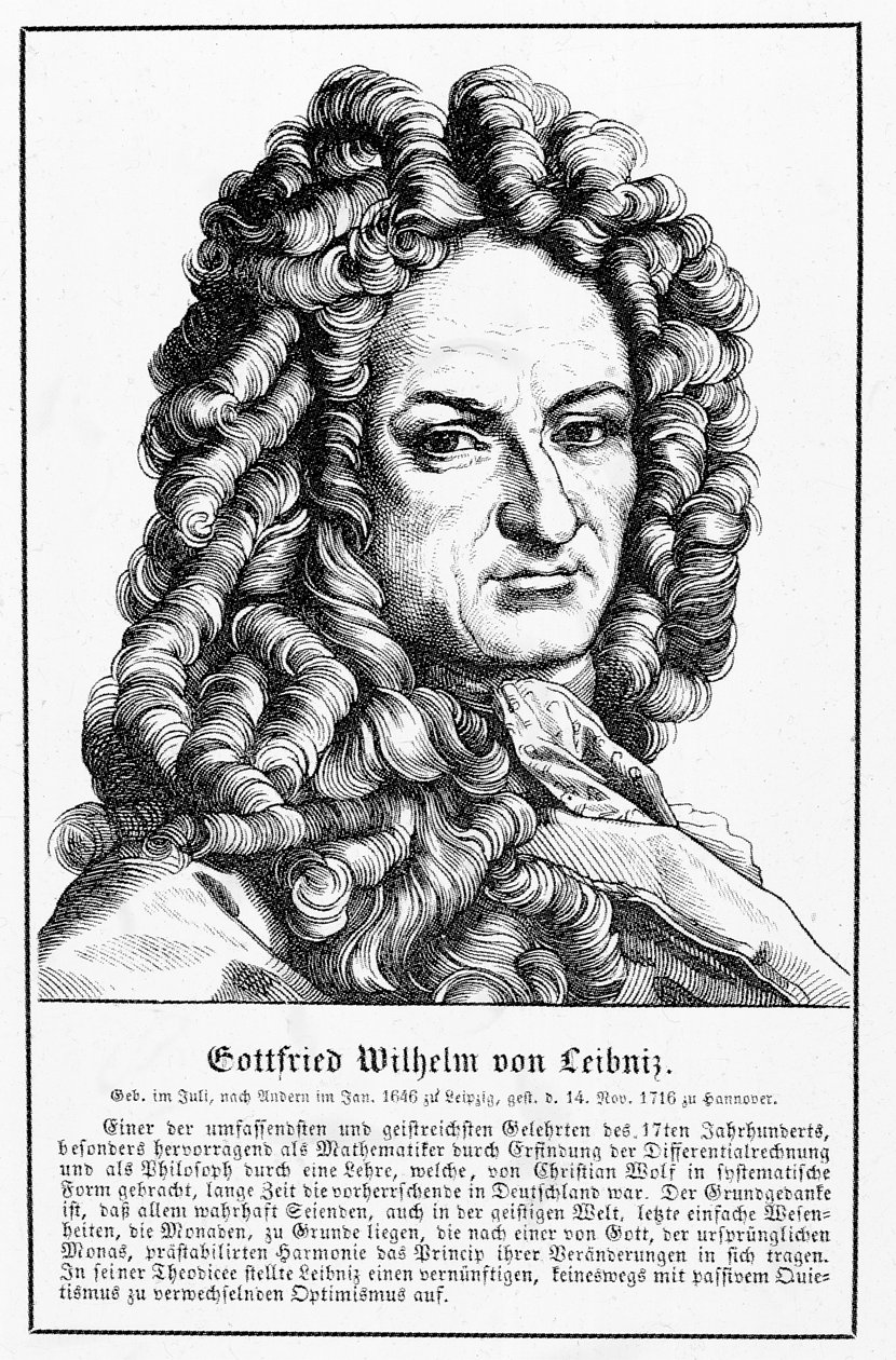 Porträtt av Gottfried Wilhelm Leibniz (1646-1716) av German School