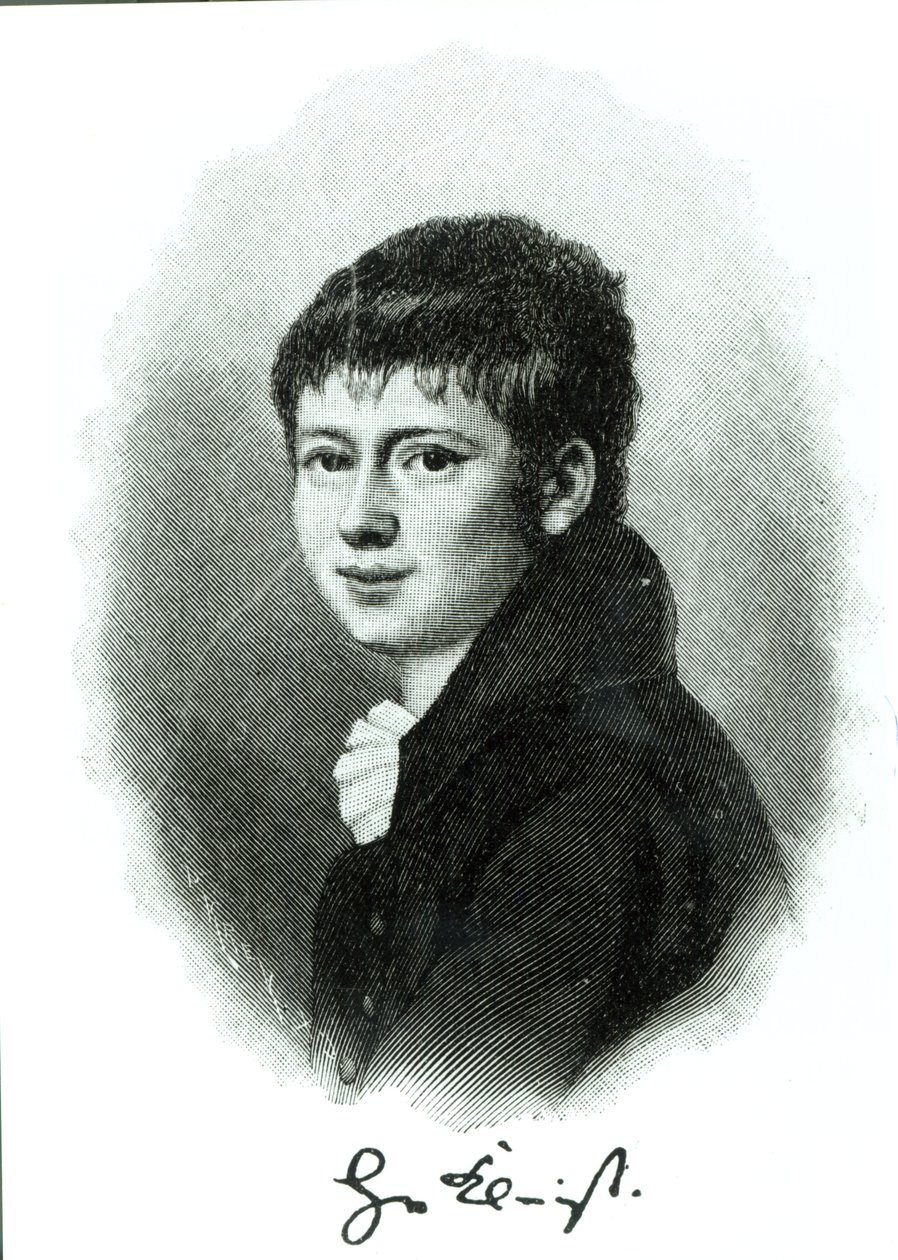 Porträtt av Heinrich von Kleist som barn av German School