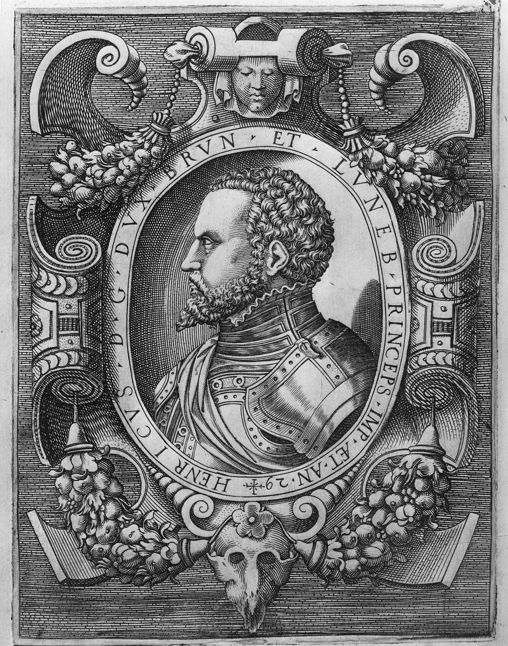 Porträtt av Henrik den yngre (1489-1568), hertig av Brunswick och Luneburg, 1529 av German School