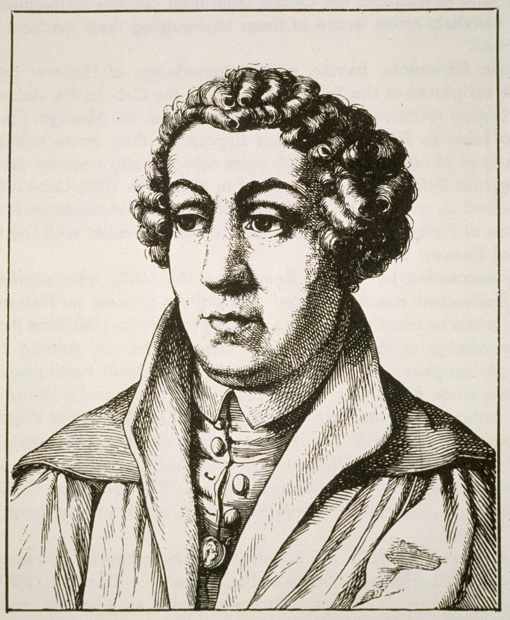 Porträtt av Johann Reuchlin (1455-1522) kopia av en c19:e tysk gravyr, illustrerad i History of Magic, publicerad i slutet av 1800-talet av German School
