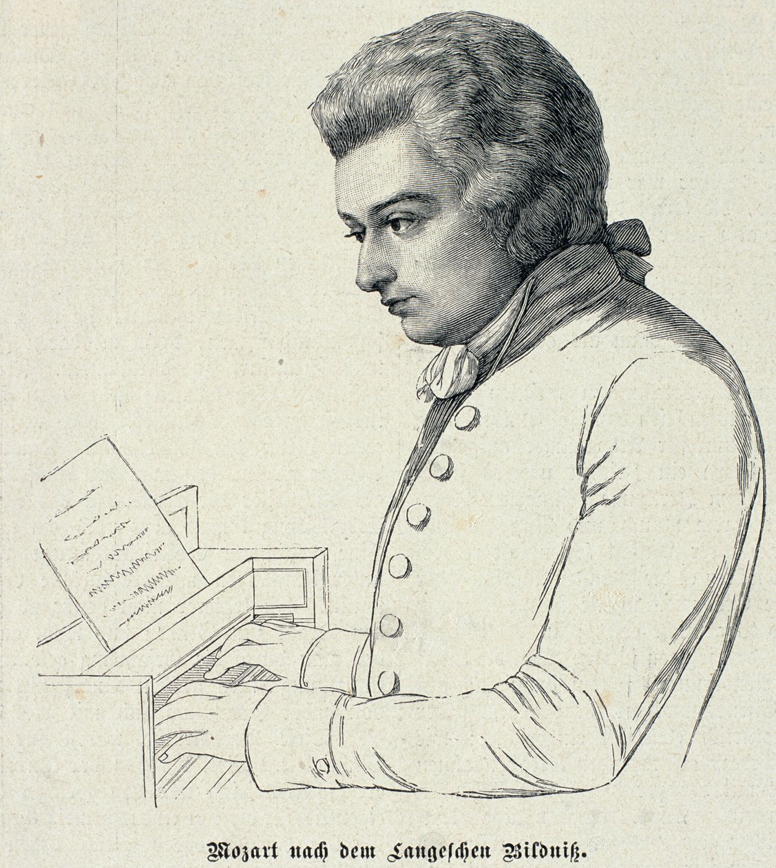 Porträtt av Wolfgang Amadeus Mozart (1756-91) av German School
