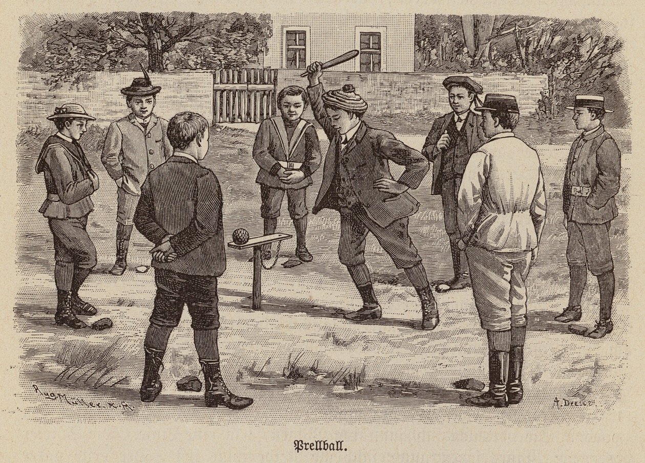 Prellball (gravyr) av German School