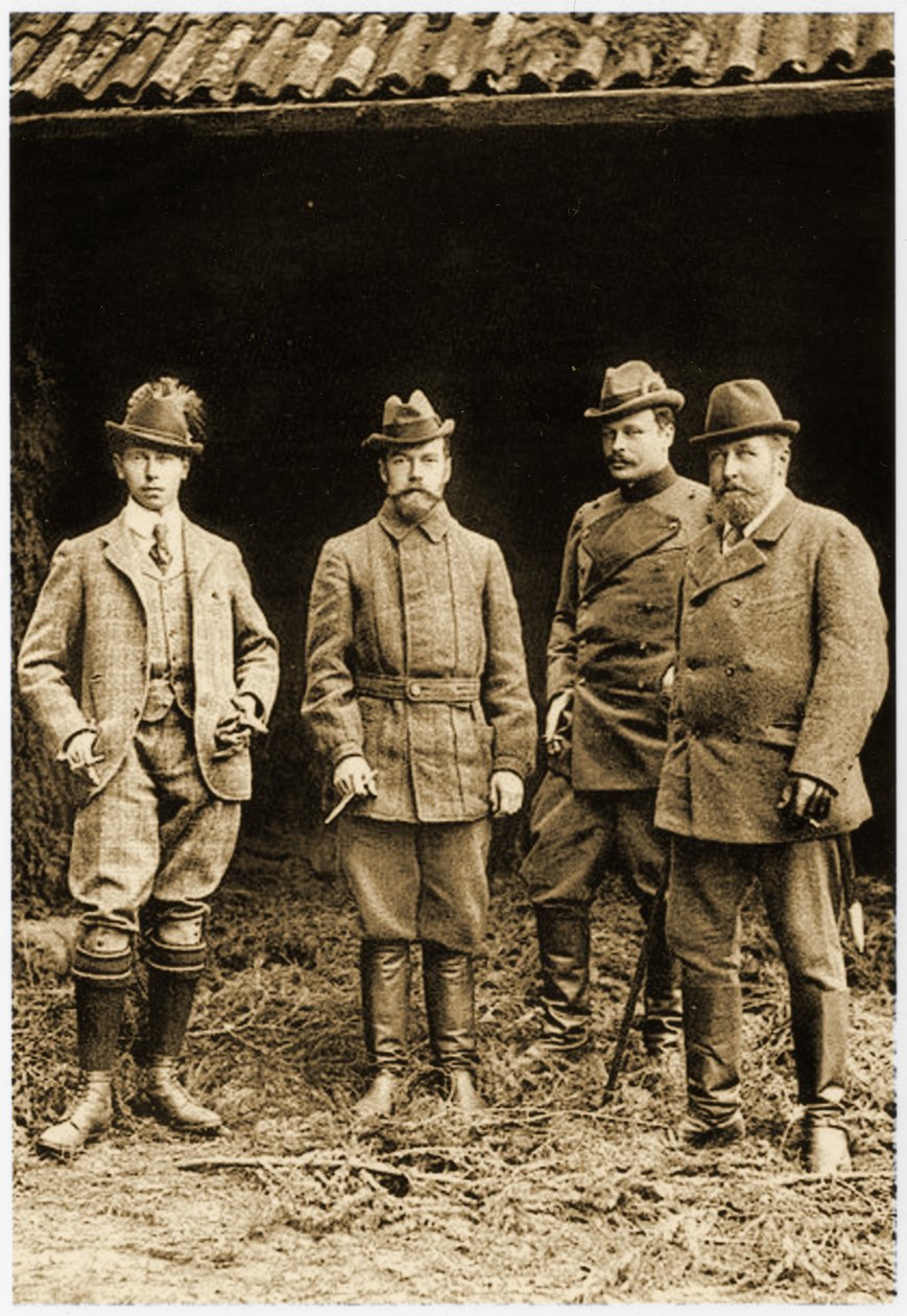 Prins Alfred, tsar Nicholas II och Ernst Ludwig av German School