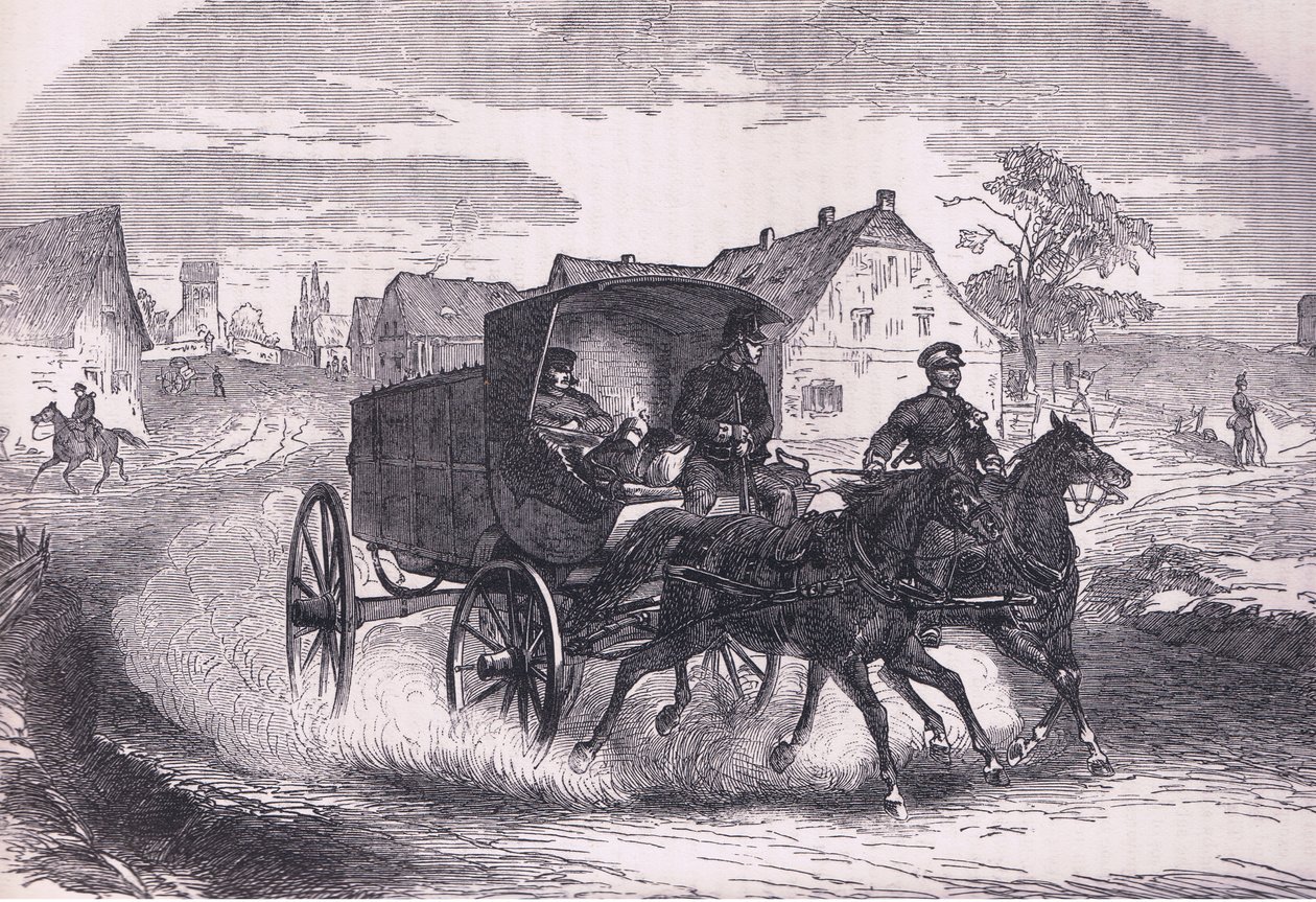 Preussisk militärpost, Cassells historia om kriget mellan Frankrike och Tyskland publicerad av Cassell and Company Limited, ca 1890 (litho) av German School