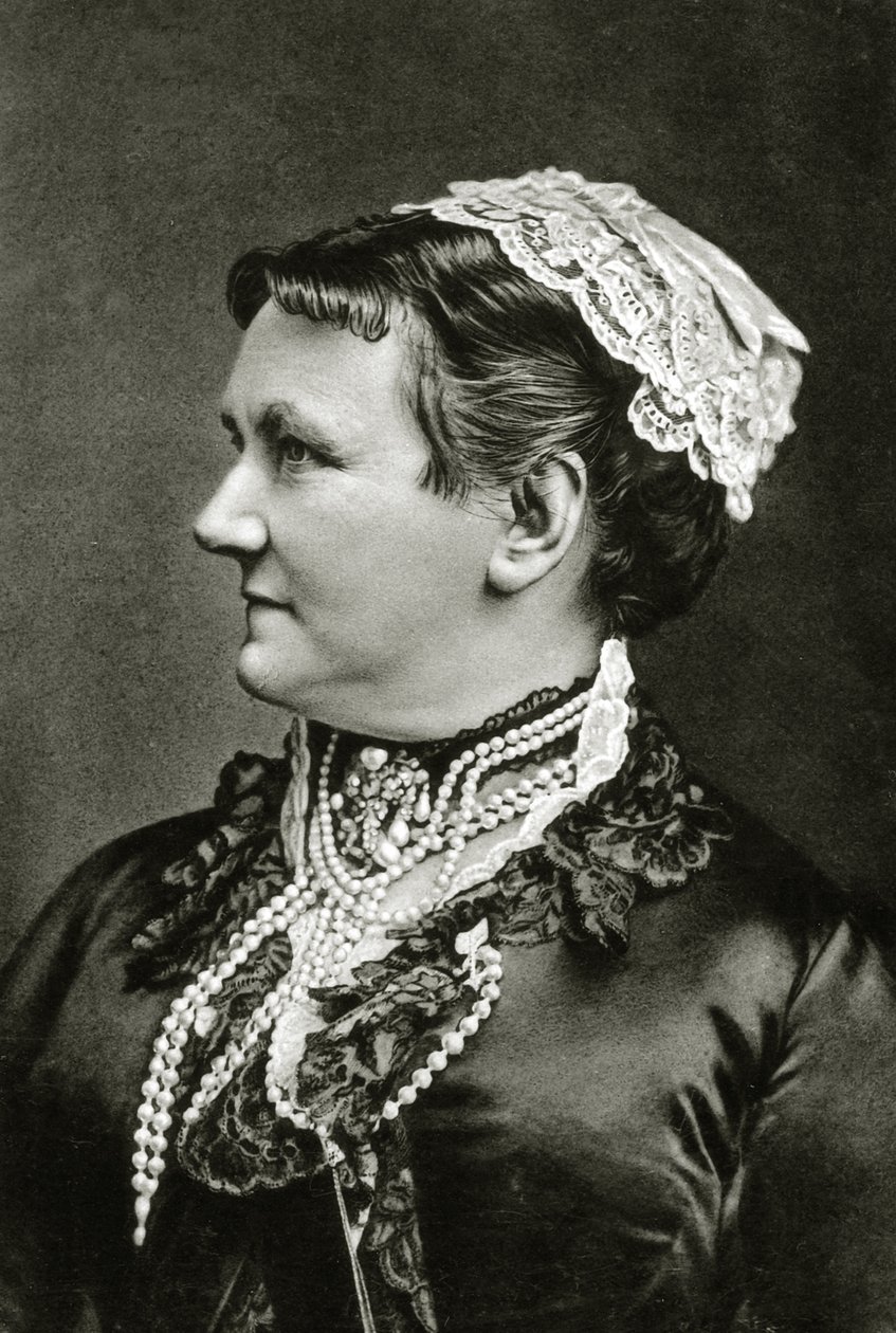Drottning Carola av Sachsen ca 1890 (s/v foto) av German School