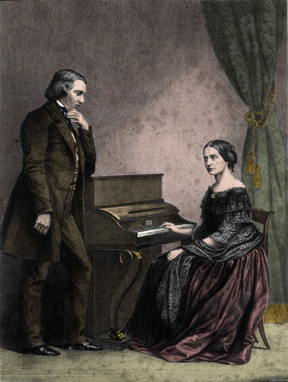 Robert och Clara Schumann, tyska musiker av German School