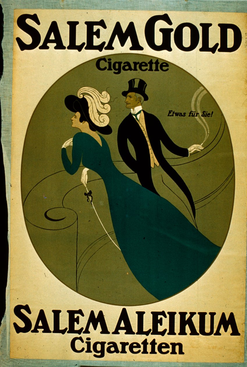 Salem Gold Cigarett Annons av German School
