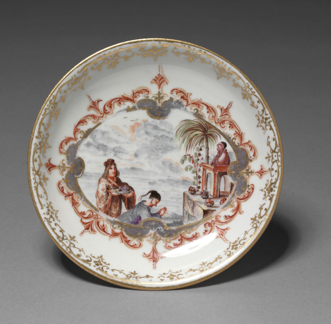 Fat, tillverkare Meissen Porslinsfabrik, Tyskland, ca 1723 av German School