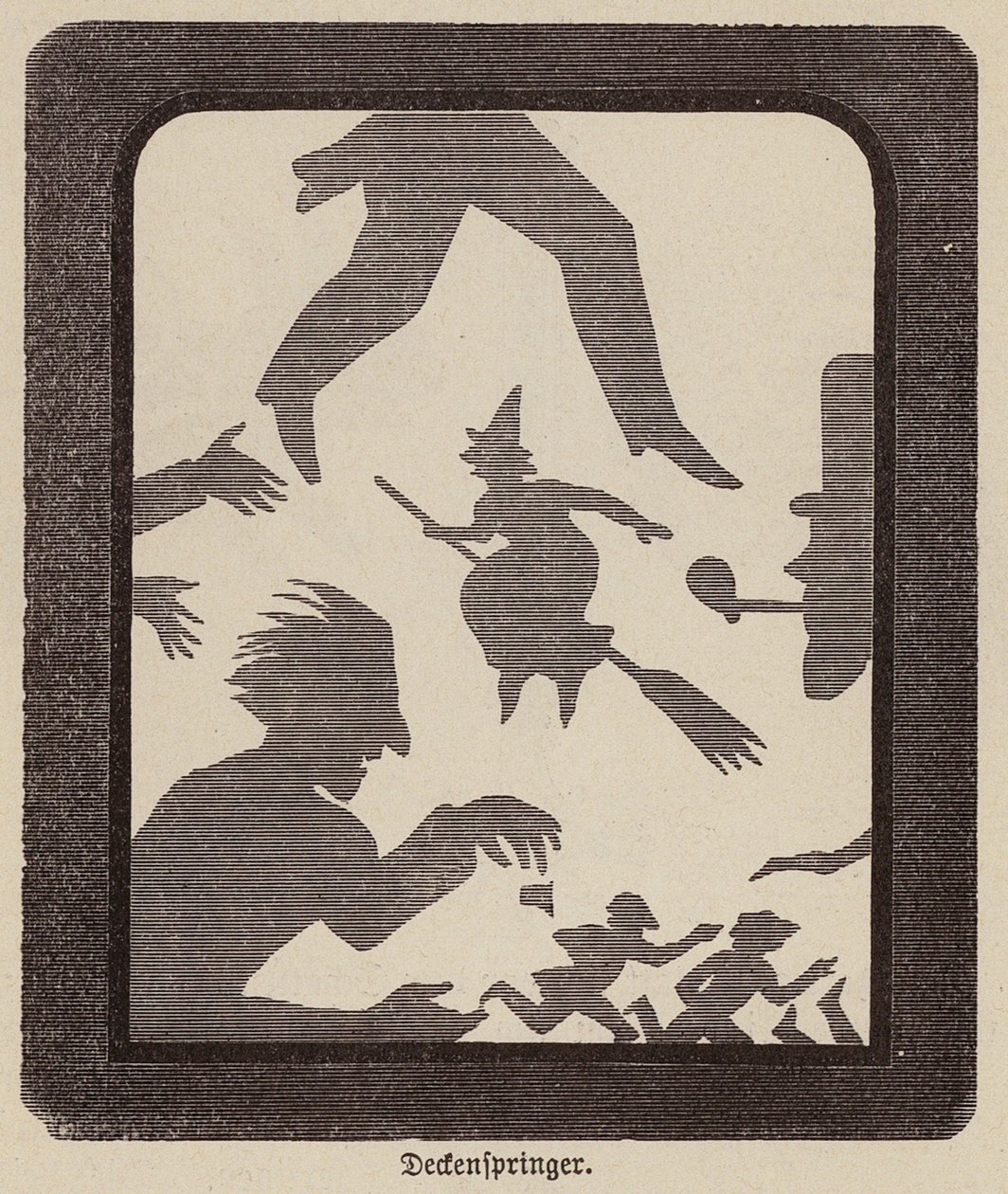 Skuggfigurer (gravyr) av German School