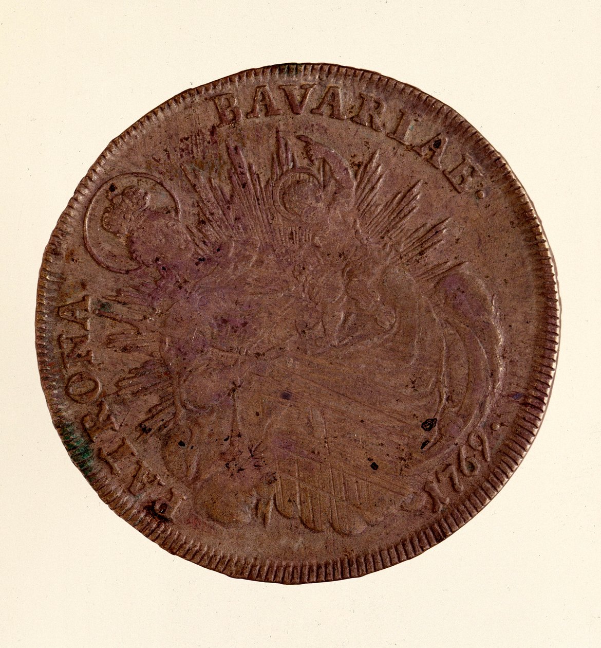 Silverthaler av Maximilian III Josef av Bayern (1727-1777) 1769 Diam. 4,1 cm Neapel, arkeologiskt museum av German School