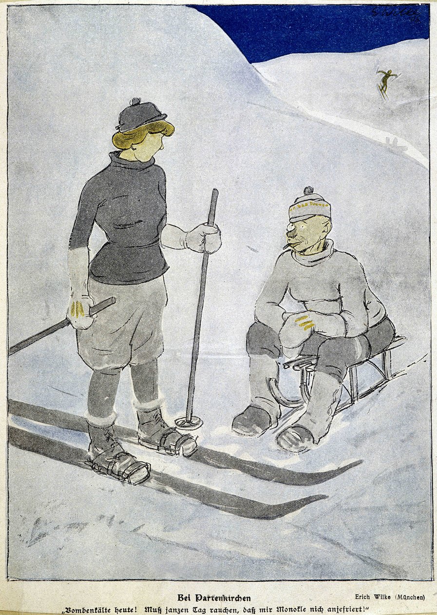 Skidor och kälke - tysk press av German School