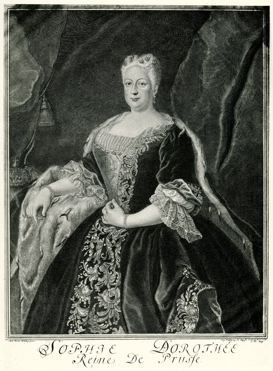 Sophie Dorothea, drottning av Preussen (1687-1757) (fototyp) av German School