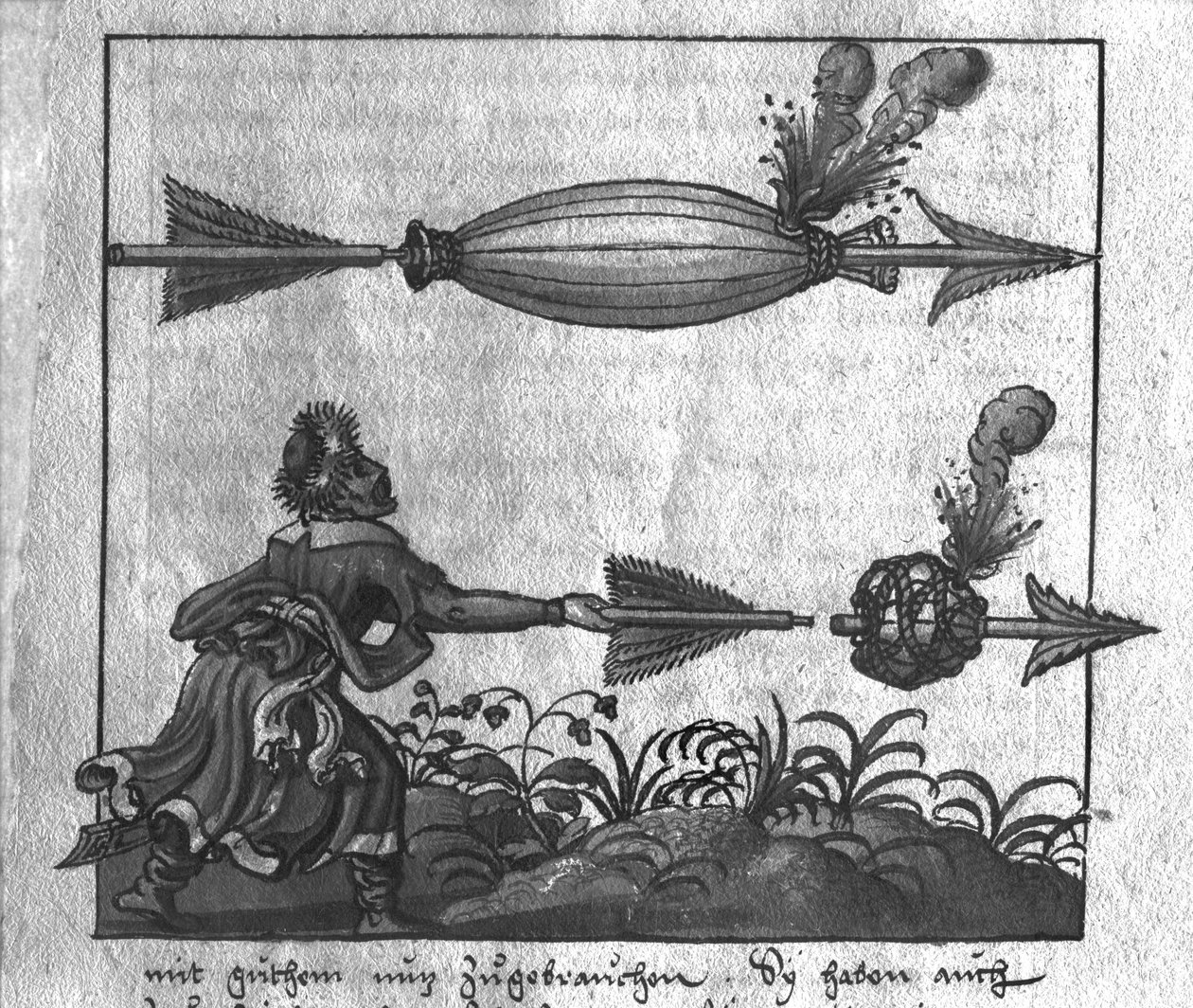 Tactical Use of Artillery: Incendiary Arrows, illustration från L