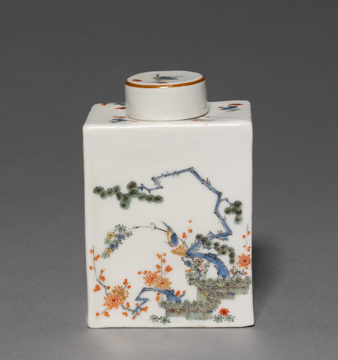 Tea Caddy, tillverkare Meissen Porslinsfabrik, Tyskland, ca 1735 av German School