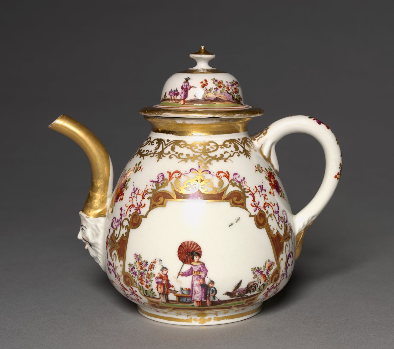 Tekanna, Meissen Porslinsfabrik, ca 1723-24 av German School