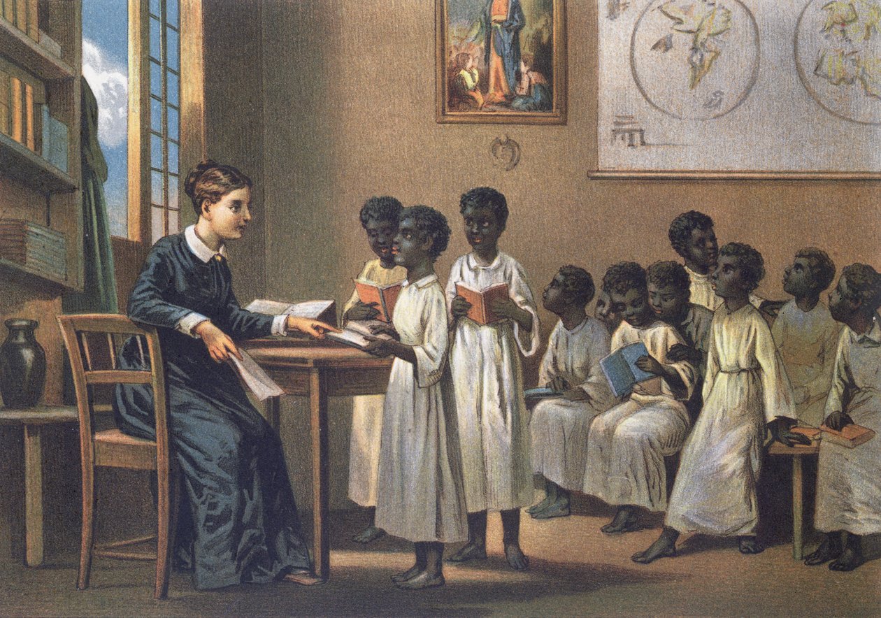 Lärare med elever, 1880 av German School