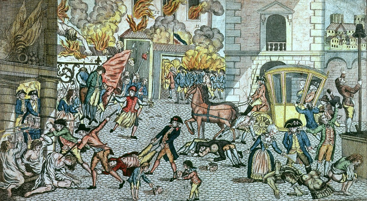Fruktansvärda grymheter begångna i Paris den 10 augusti 1792 av German School