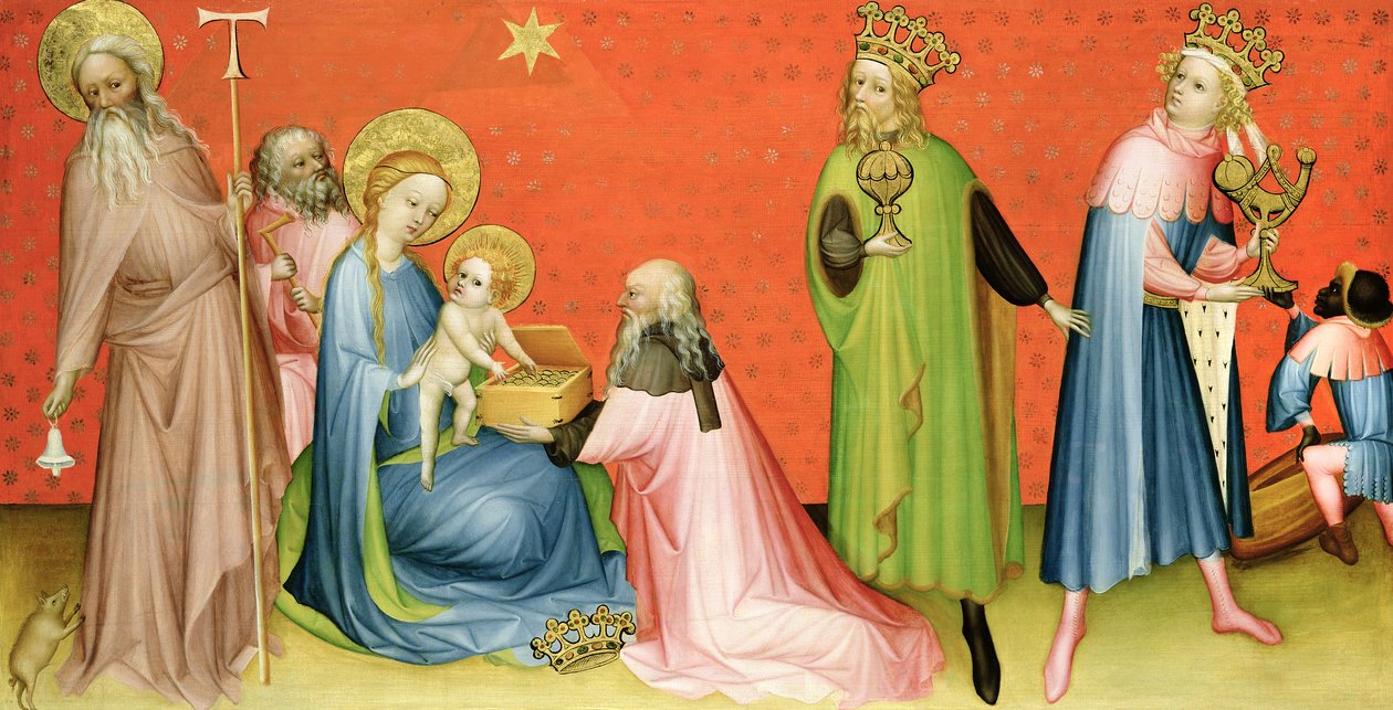 The Adoration of the Magi med St Anthony Abbot, 1400-10 av German School