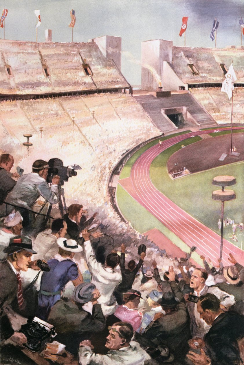 Olympiska spelen i Berlin, från Berliner Illustrierte Zeitung, 1936 av German School