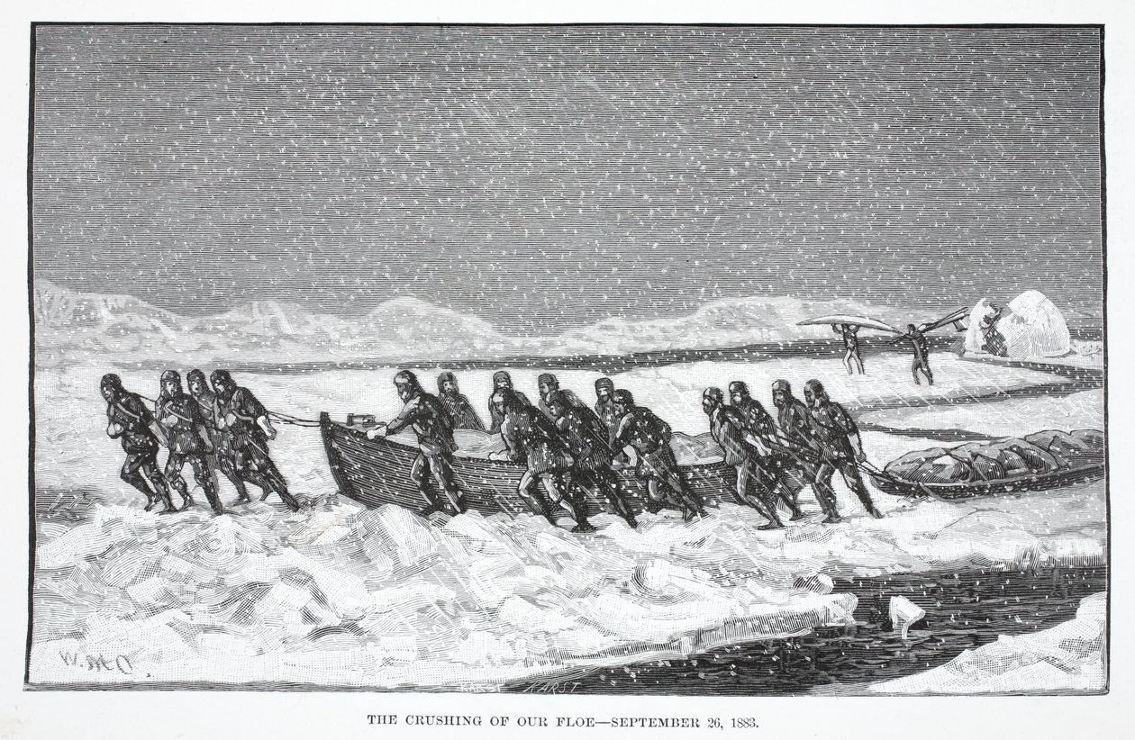 The Crushing of our Floe, 26 september 1883, pub. London 1886 av German School
