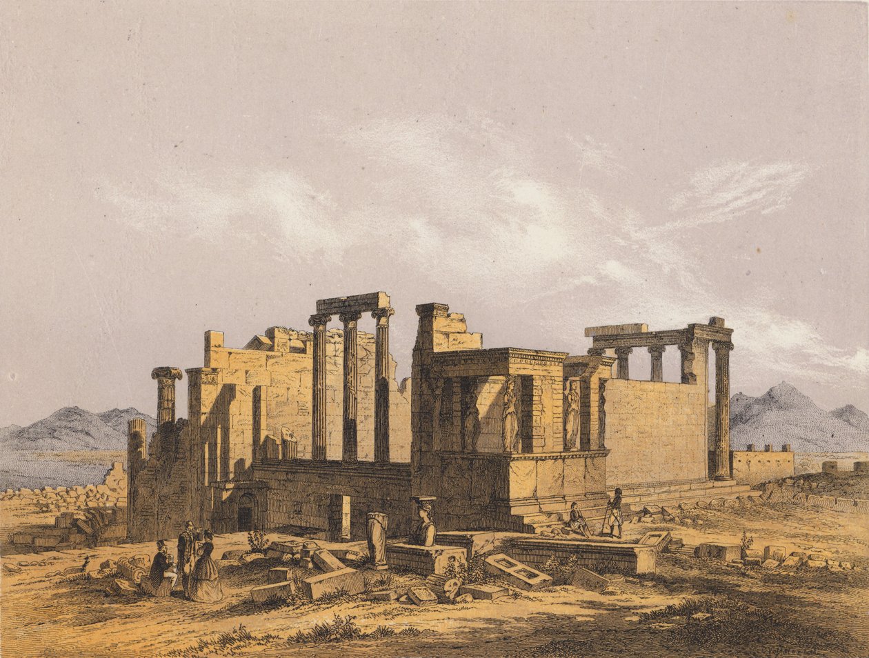 Erechtheion, Aten (färglitografi) av German School