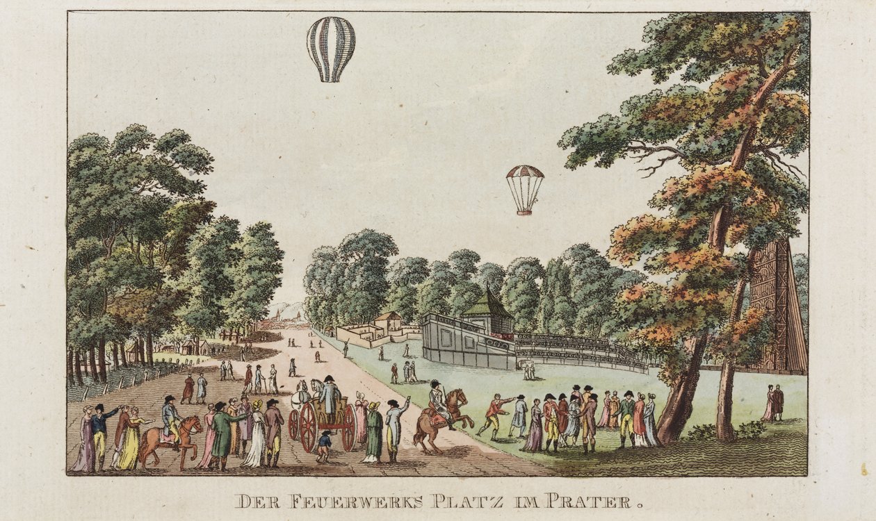 Fyrverkeriplatsen, Prater, ca 1802 av German School