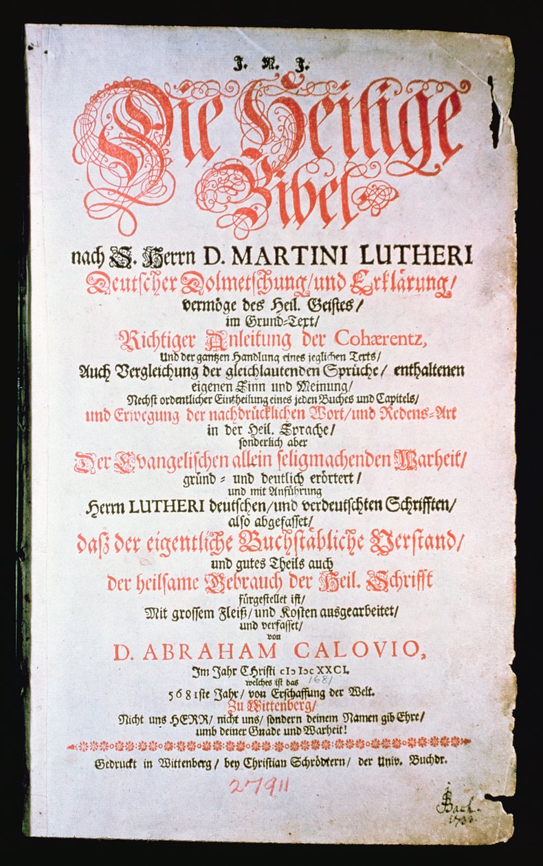 The Holy Bible, Vol. I., 1681 av German School