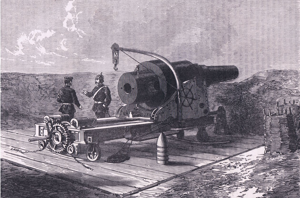 The Krupp Gun, Cassells historia om kriget mellan Frankrike och Tyskland publicerad av Cassell and Company Limited, ca 1890 (litho) av German School