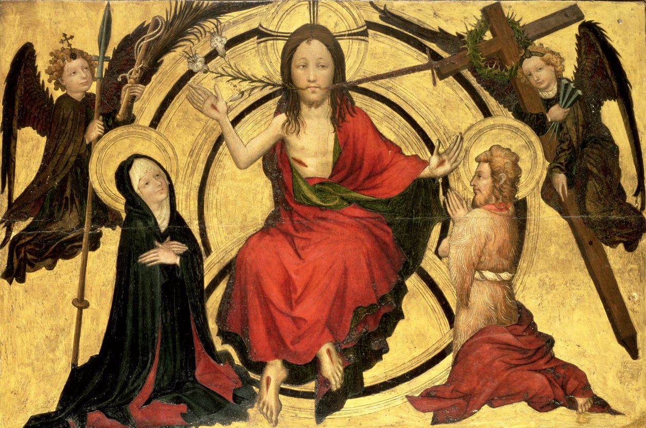 The Last Judgement, tidigt 1400-tal (tempera på panel) av German School