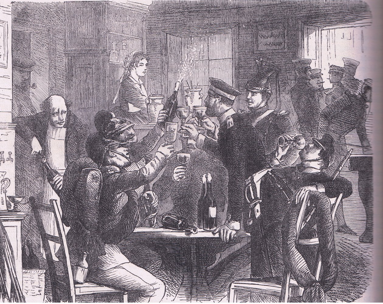 The Prussians at Versailles, Cassells History of the War between France and Germany publicerad av Cassell and Company Limited, ca 1890 (litho) av German School