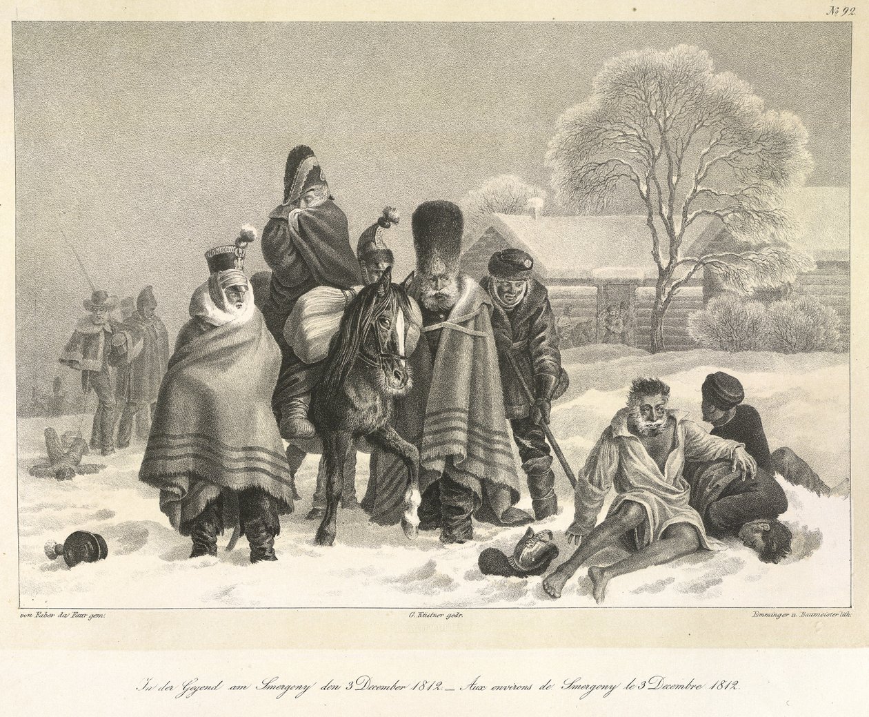 Retreatet från Moskva, 3 december 1812, illustration från 