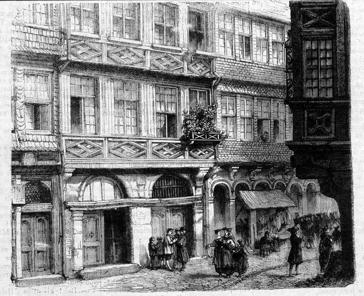 Rothschild-huset i gettot, Frankfurt (gravyr) av German School