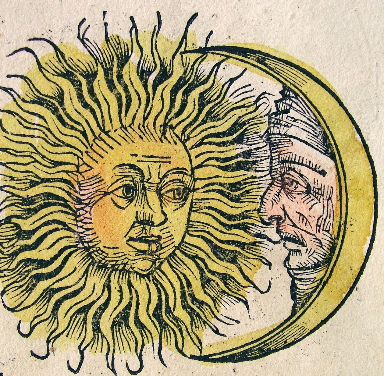The Sun and Moon, publicerad i Nuremberg Chronicle, 1493 av German School