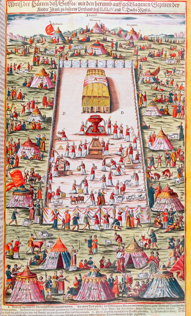 Israels stammar återförenades kring förbundsarken i Sinaiöknen, efter uttåget ur Egypten, ca 1630 av German School