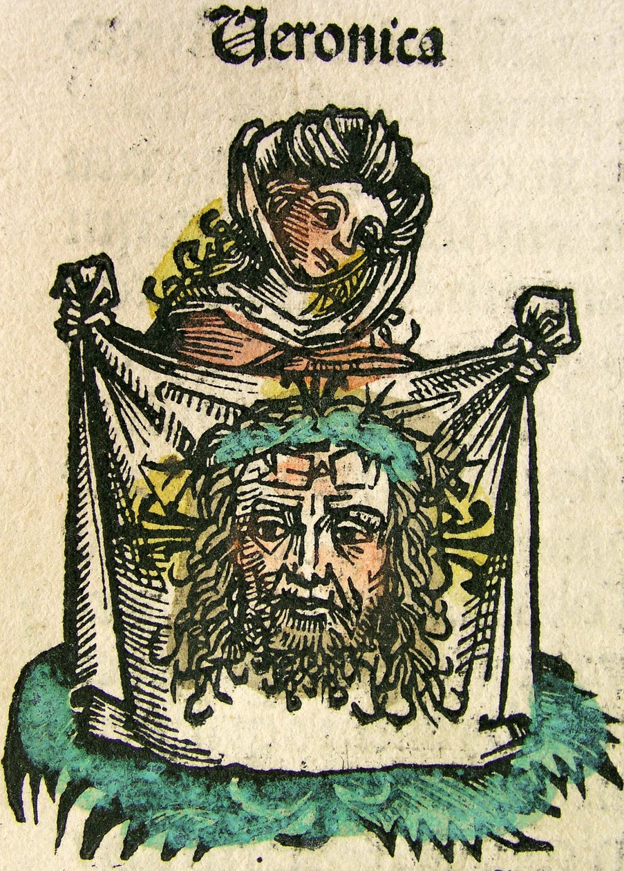 The Veil of Veronica, publicerad i Nuremberg Chronicle, 1493 av German School