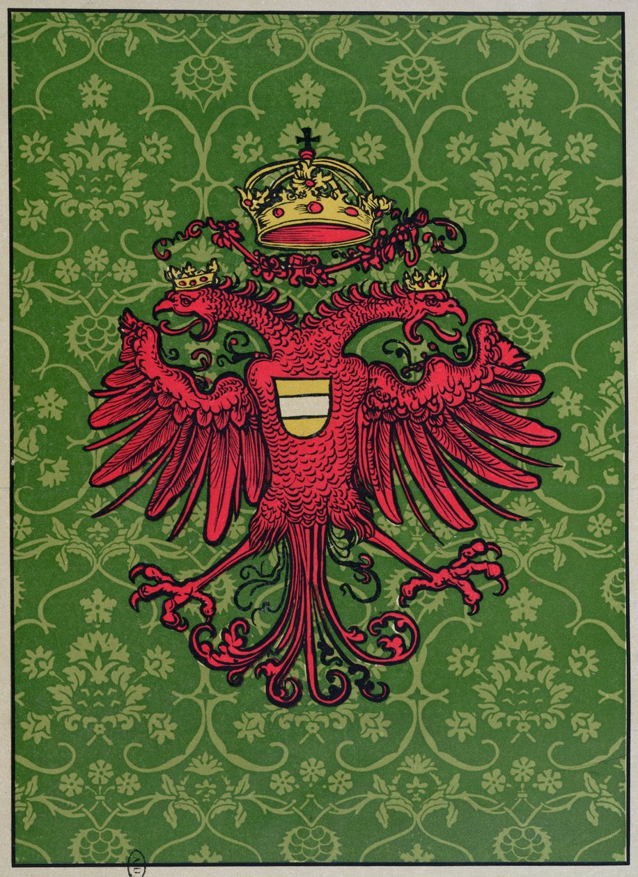 Maximilian I:s tvåhövdade örn (1459-1519) av German School