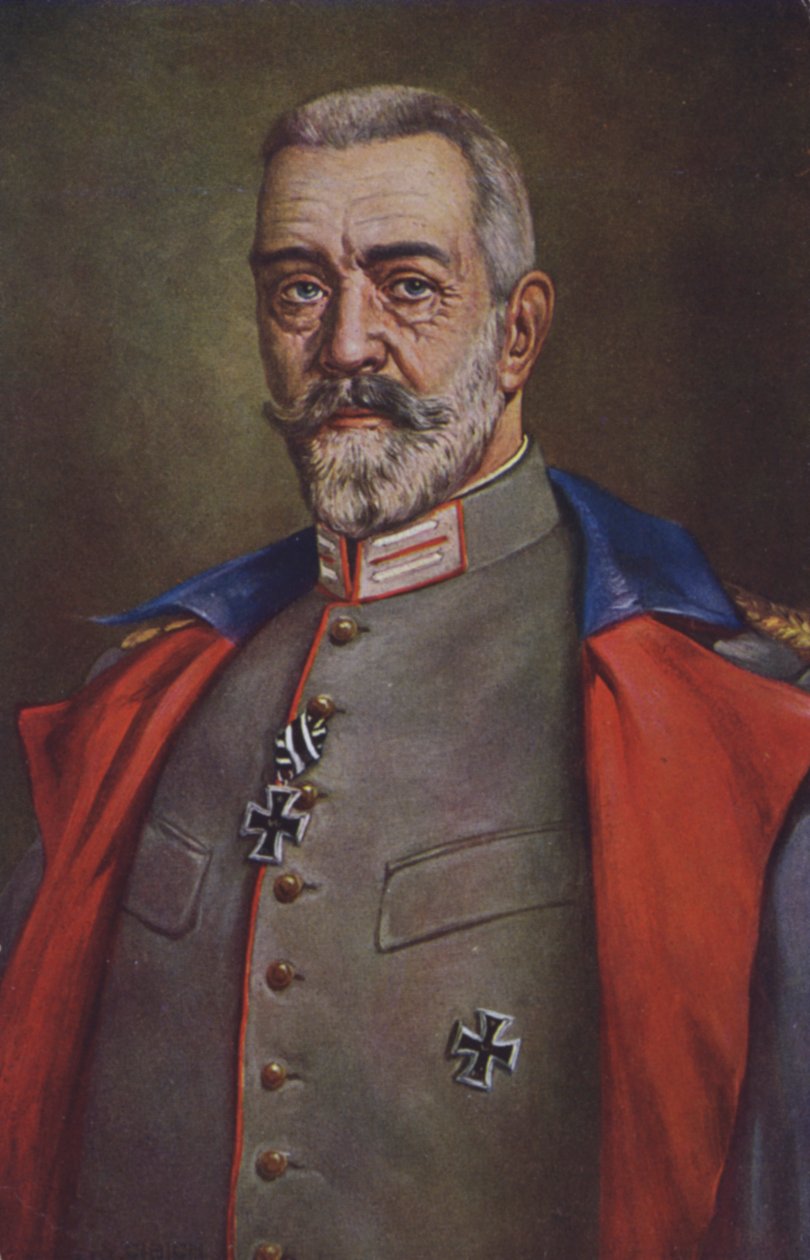 Theobald von Bethmann Hollweg, Tysklands förbundskansler under första världskriget (färglitografi) av German School