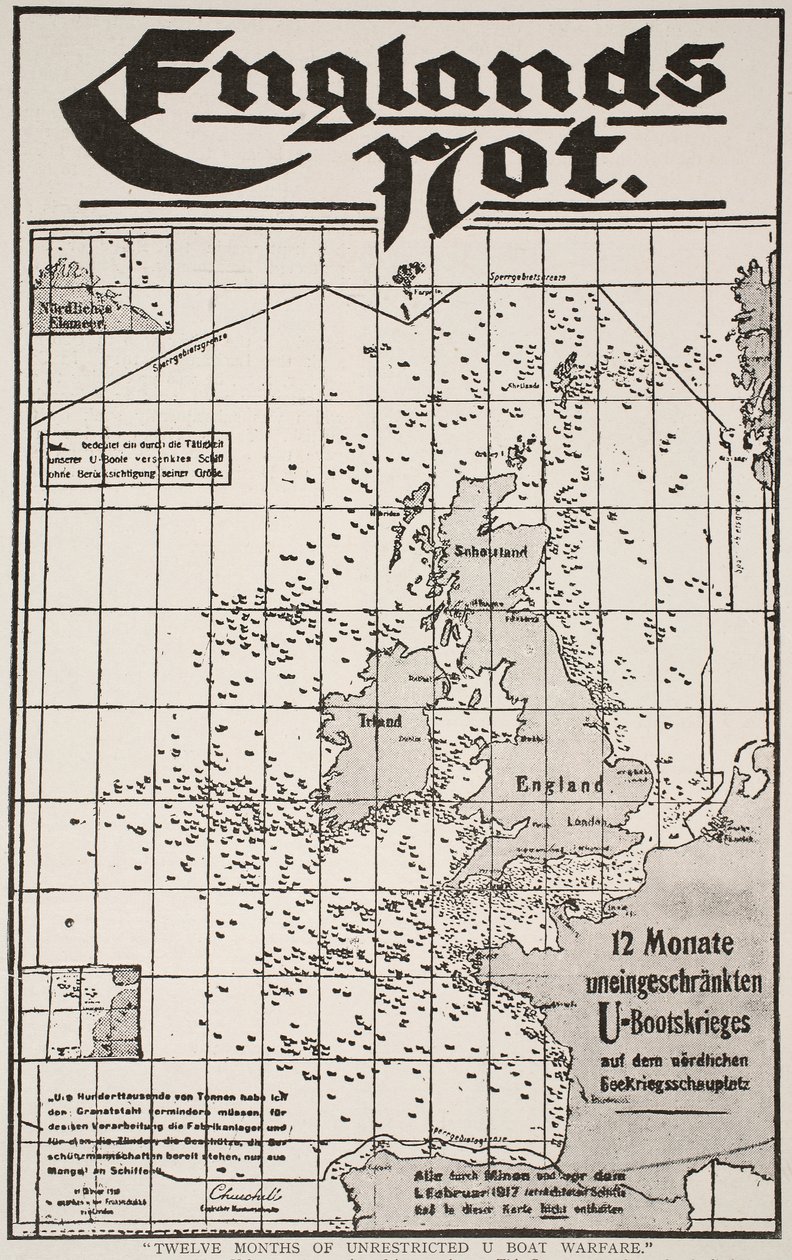 Tolv månaders obegränsad U-båtskrigföring, 1917-19 av German School