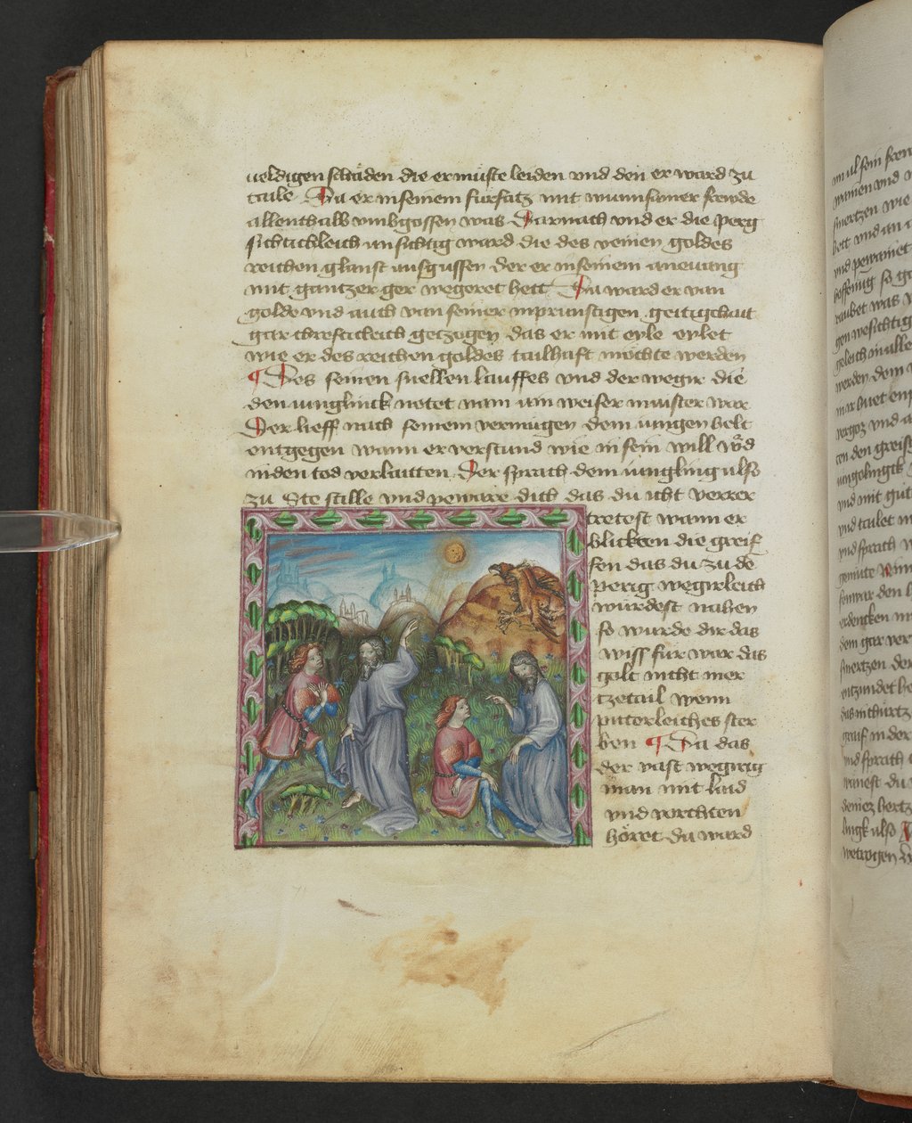 Ulrich von Pottenstein, The Book of Natural Wisdom, Egerton MS 1121 f.114v, c.1430 (bläck & färg på pergament) av German School