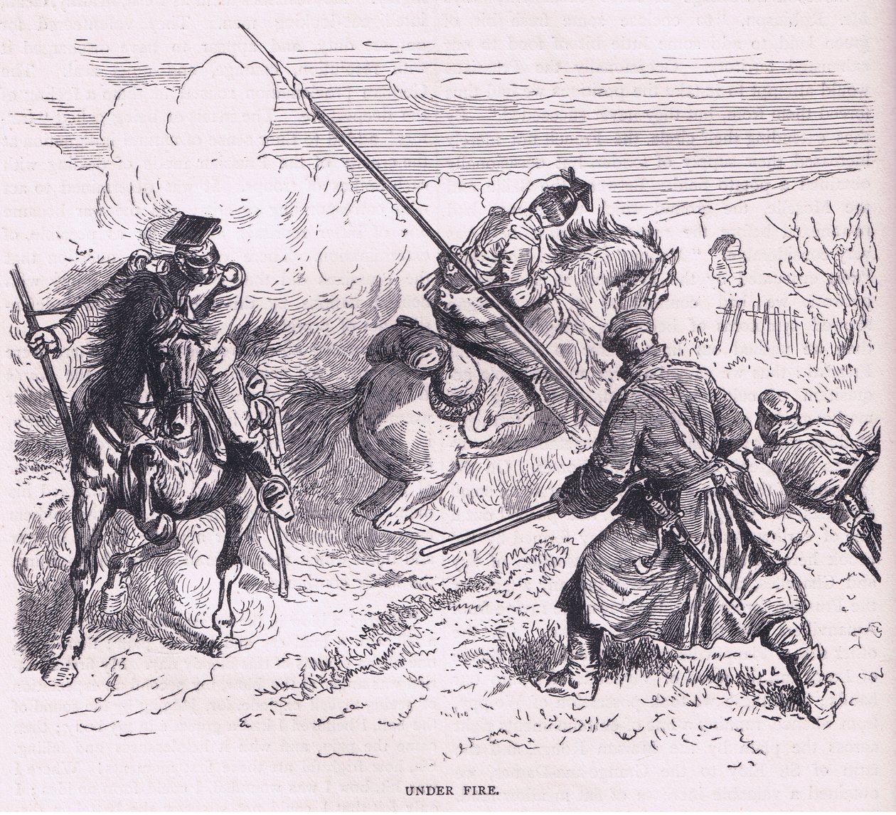 Under eld, Cassells historia om kriget mellan Frankrike och Tyskland publicerad av Cassell and Company Limited, ca 1890 (litho) av German School
