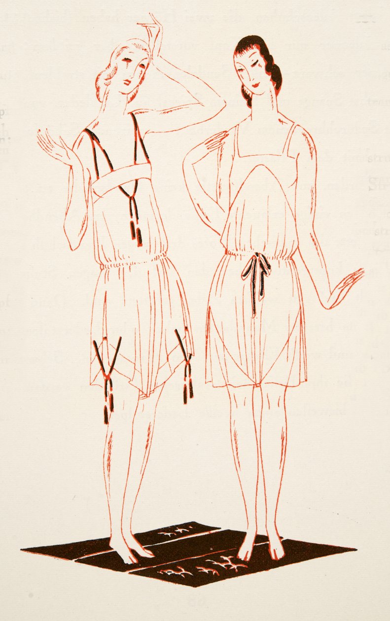 Underkläder från Styl, publ.1922 (pochoirtryck) av German School