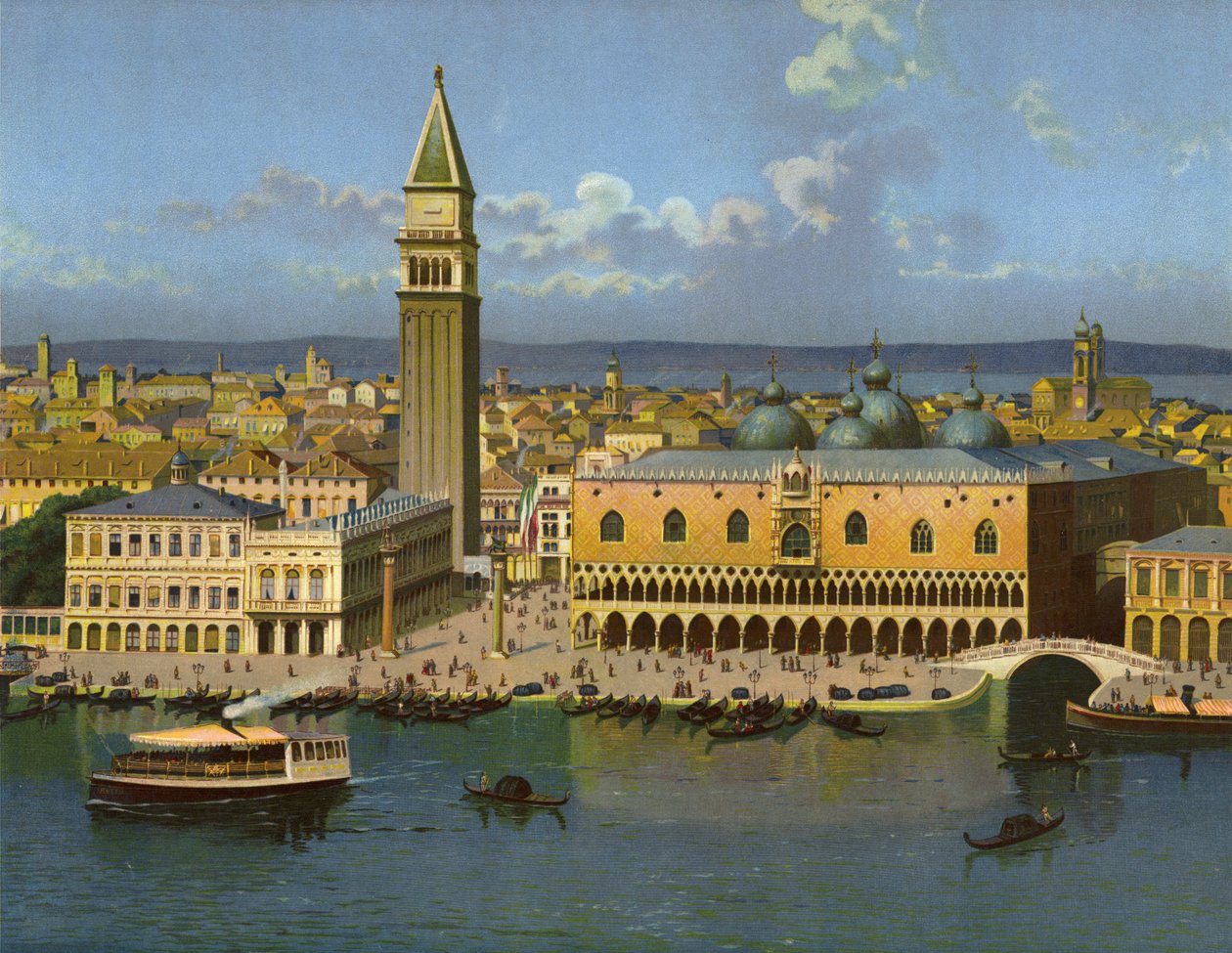 Venedig (chromolitho) av German School