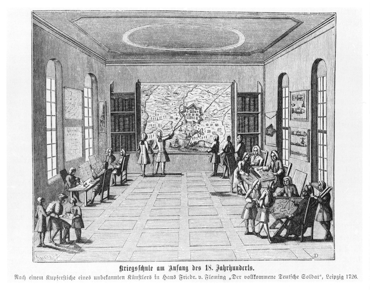 Krigsskola, illustration från 