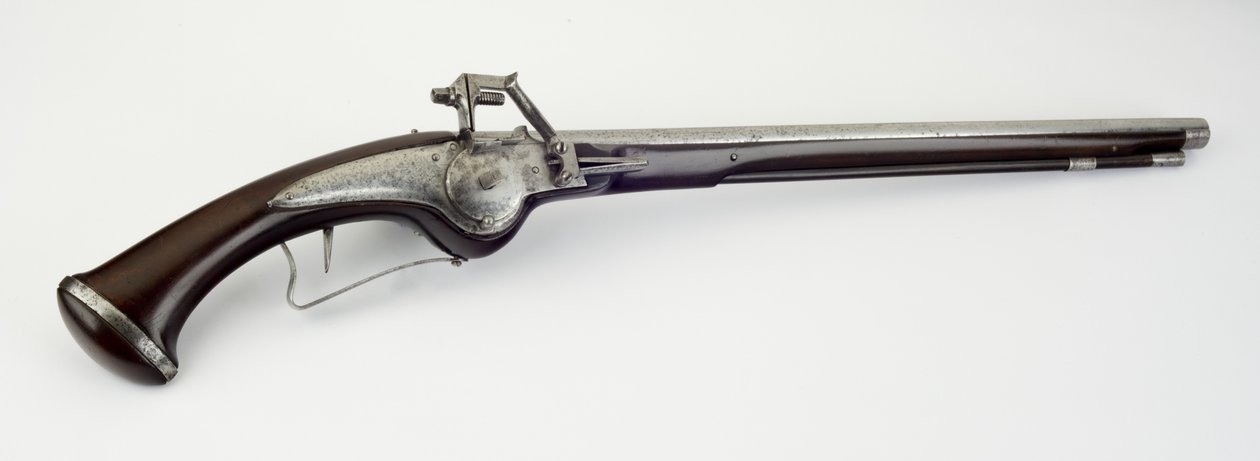 Wheel-Lock Holster Pistol, c.1625-50 (stål, järn & valnötsträ) av German School