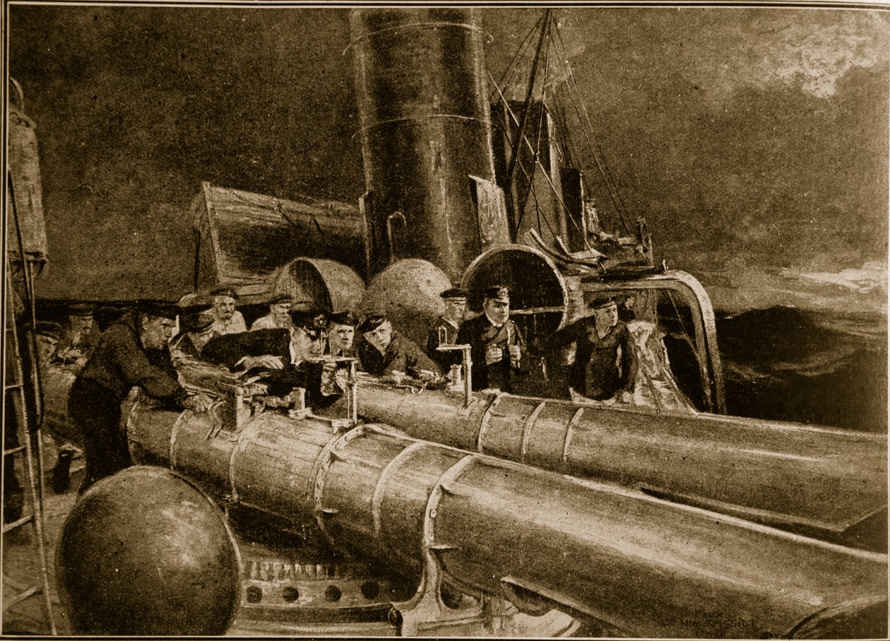 Med den tyska flottan utanför Skager Rack, 1914-19 av German School