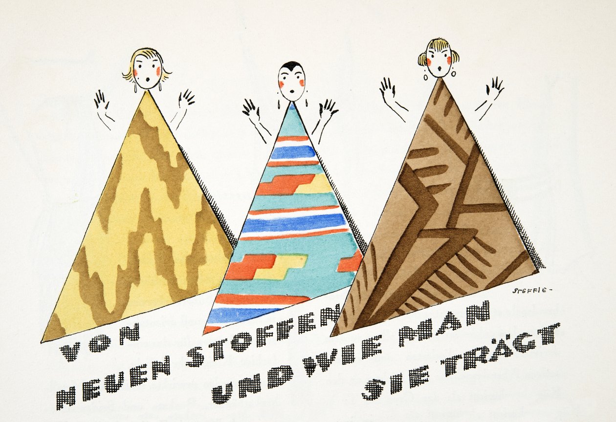"von neuen stoffen und wie man sie trägt" ur Styl, utg.1922 (pochoirtryck) av German School