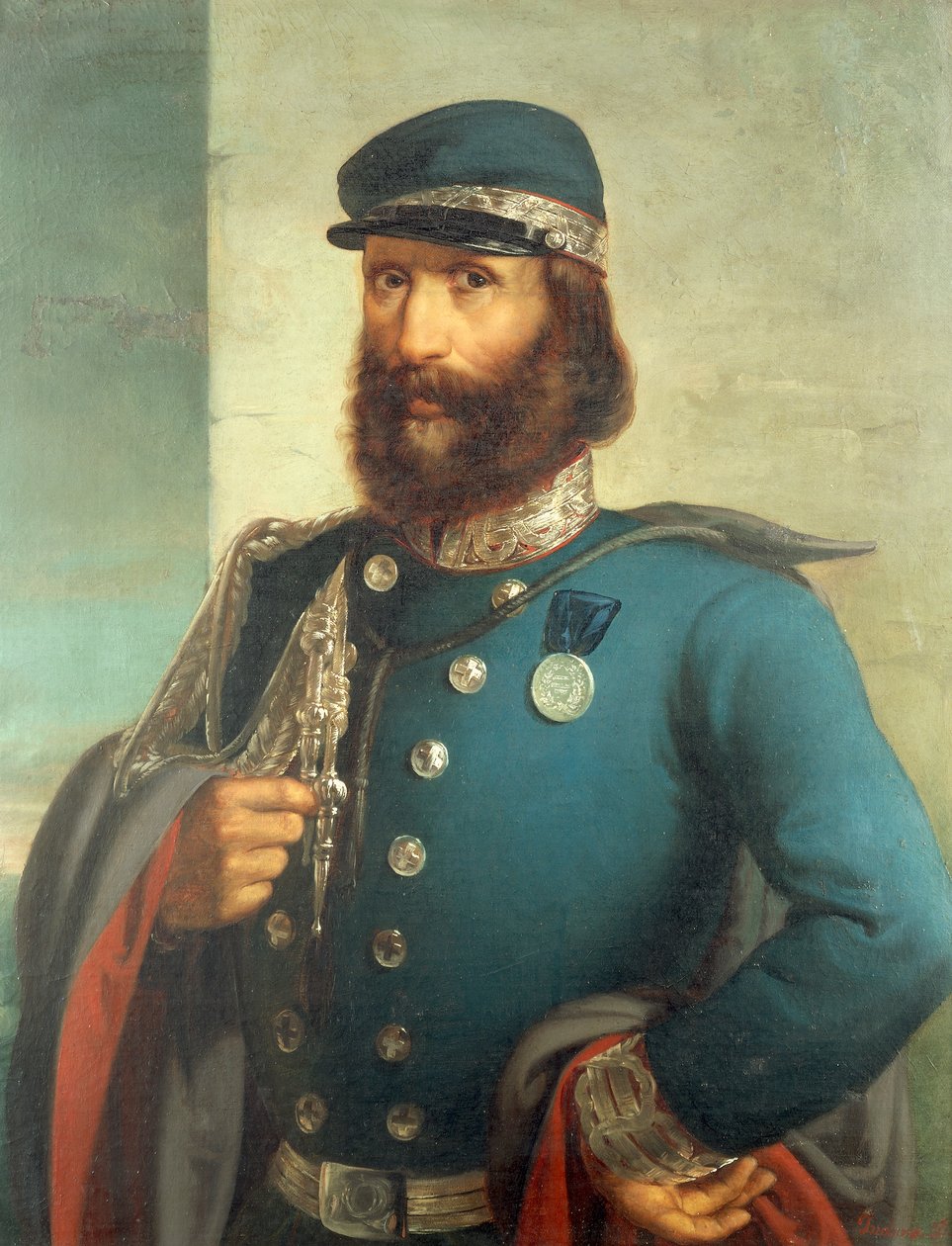 Porträtt av Giuseppe Garibaldi (1807-1882), av Gerolamo Induno av Gerolamo Induno
